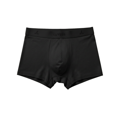 LUYESS black boxer trunk underwear featuring DRYiss™ Anti-Sticky technology to stay dry and fresh in 34°C Malaysian humidity