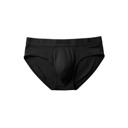 LUYESS black briefs underwear featuring DRYiss™ Anti-Sticky technology to stay dry and fresh in 34°C Malaysian humidity