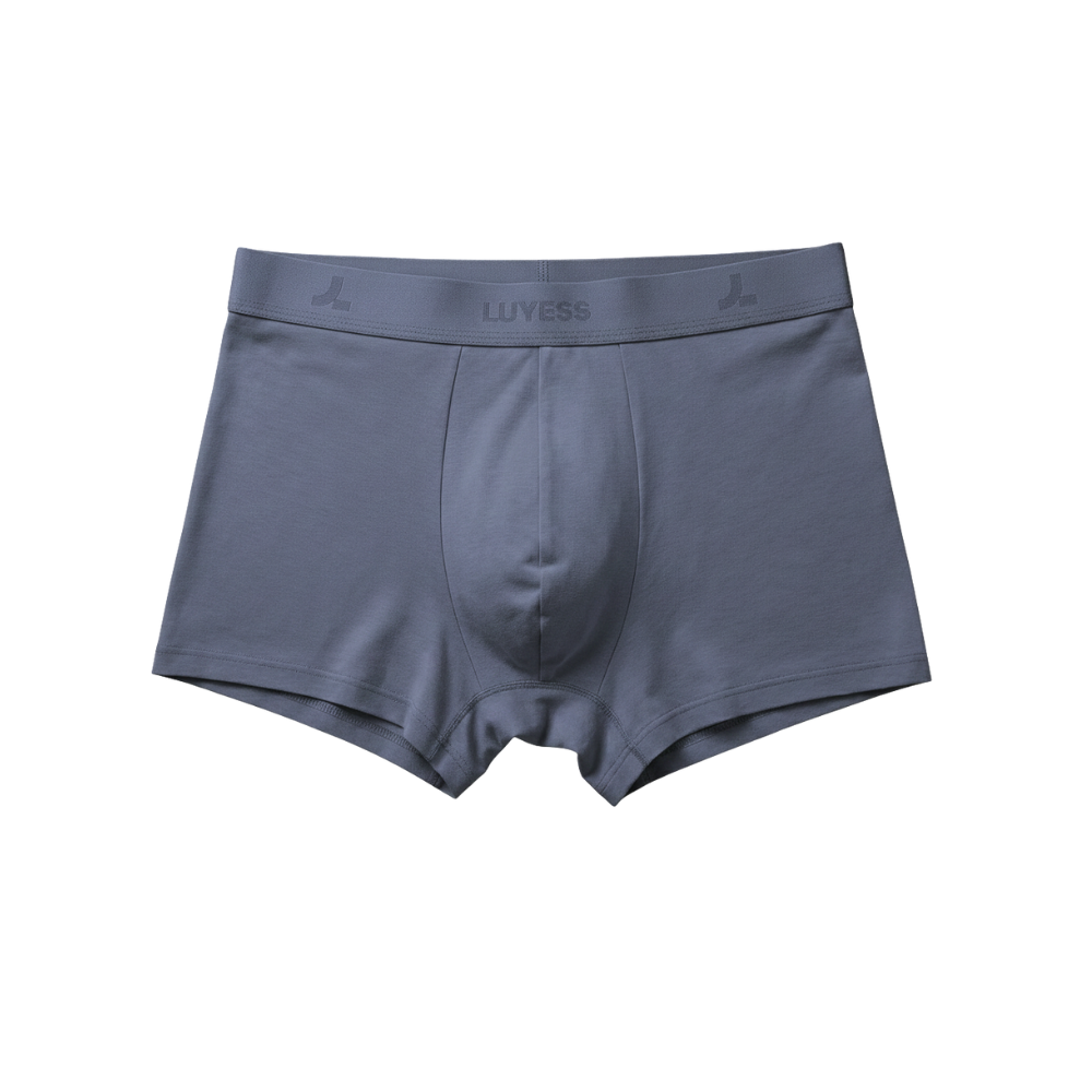 LUYESS grey boxer trunk underwear featuring DRYiss™ Anti-Sticky technology to stay dry and fresh in 34°C Malaysian humidity